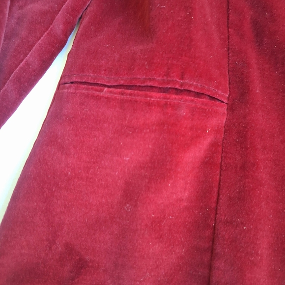 Vintage Dimension V red velvet jacket blazer size 14 - Picture 5 of 9